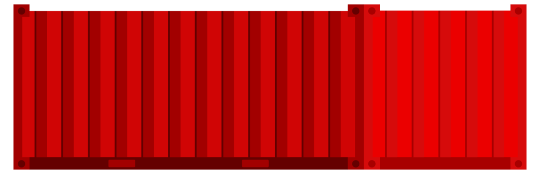 Set Red cargo containers. Freight Shipping, delivery and transportation. illustration png