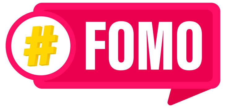 Fear of missing out fomo acronym representing social anxiety disorder png