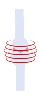 Joint pain showing bones and red spot highlighting affected area png