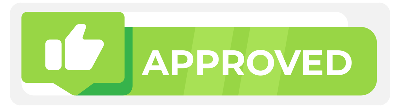 Approved and Rejected stamps in a flat design style, ideal for web approvals or rejections, quality control web elements, and digital decision-making graphics png