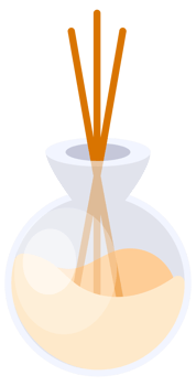 Aromatic diffusers and electronic air freshener spreading fragrance and eliminating unpleasant odors png