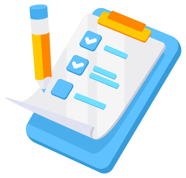 Clipboard with checklist and pencil, concept for survey, questionnaire, or inspection form png