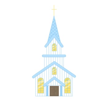 Church on white background illustration vector