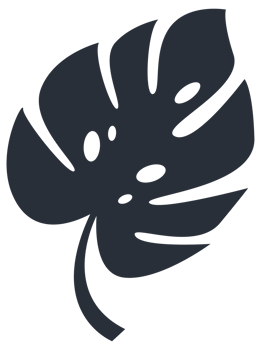 Collection of tropical plant leaf silhouettes, featuring a variety of shapes and sizes, ideal for botanical themes png