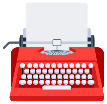 Vintage typewriter. Old keyboard machine. illustration png