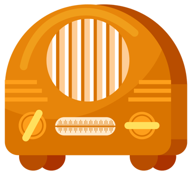 Four different types of audio devices illustrating the evolution of music broadcasting technology png