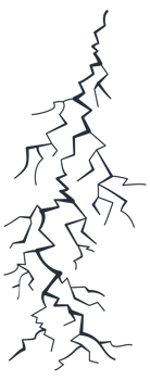 Lightning silhouettes set. Lightning strike bolt silhouettes. illustration png