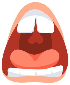 Funny mouths set. Talking mouth and lips. Smile with teeth, angry and laugh png