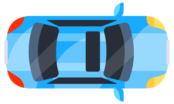 Car top view. Urban civilian vehicle. Automobile car. Auto transport. png