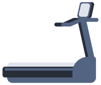 Treadmill running cartoon set. Sport Tools. Treadmill machine. png