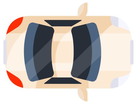 Car top view. Urban civilian vehicle. Automobile car. Auto transport. png