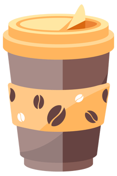 Paper coffee cups. Takeaway cappuccino, latte and espresso. Cups Mock Up. Ceramic And Paper png
