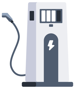 Car EV Charging station. Electric vehicle. Auto accumulator recharging. Alternative fuel. illustration png