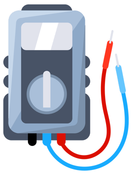 Multimeter electrical or electronics. Electrical measuring instrument. Measuring voltage, current. png