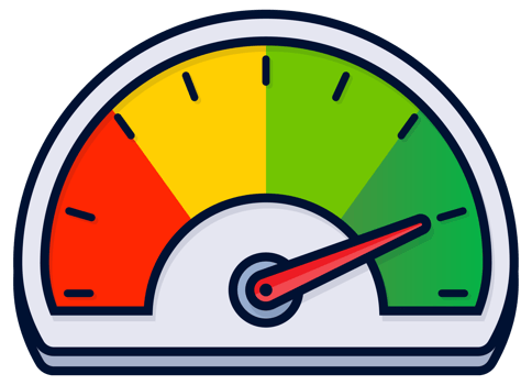 Speedometer set, gauge meter. Speed dial indicator. Scale, level of performance. Score progress. illustration png
