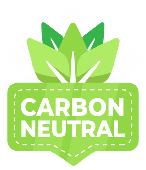 Emblem for carbon neutrality with a leaf pattern, representing commitment to reducing carbon footprint png