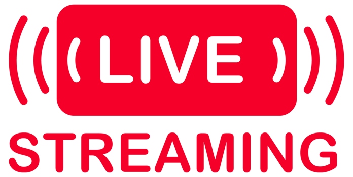 Live stream logo, icon Collection. Live online broadcasting, streaming. Social media png