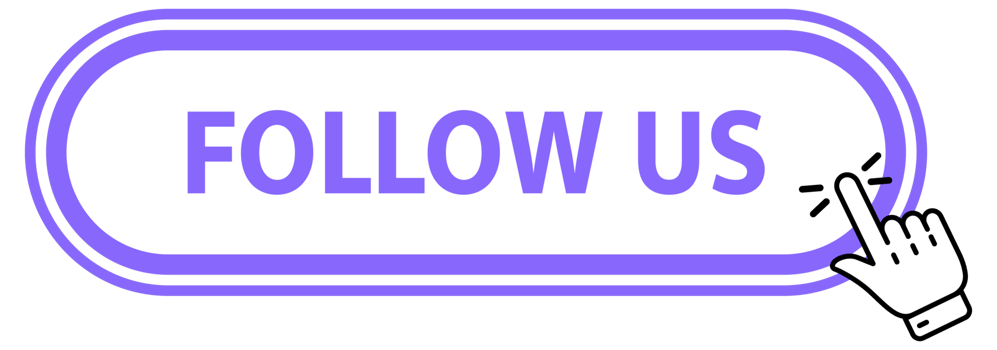 Follow Us Button with pointer clicking. Web button. Finger Pressing. Click to Follow Us Concept. illustration png