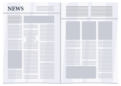 Set Paper newspaper. World and daily news. illustration png