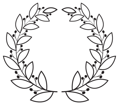 Simple black laurel wreath set. Different frame design elements. illustration png