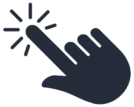 Mouse click cursor set. Pointer hand click. stock illustration. png