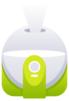 Air humidifier set. Household appliances for the home. Mist generator. png