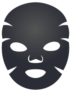 Black, gold and white facial sheet masks representing different skin types png