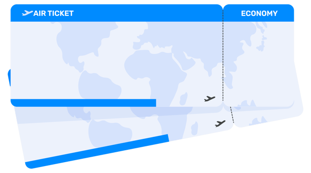 Boarding pass tickets. Airplane tickets. Fly and travel. Booking service. png