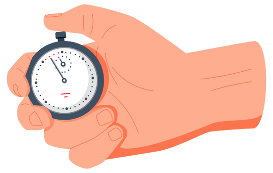 Timer, Hand holds a stopwatch. Time management concept. png