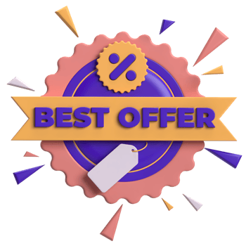 Best Offer Badge 3D Render png