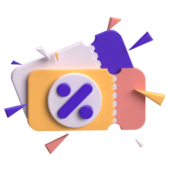 Discount Tag Icon 3D Render png