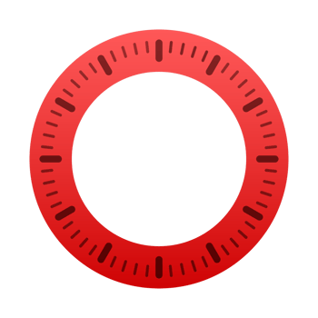 Red clock or timer dial face with hour and minute markers depicting time passing png