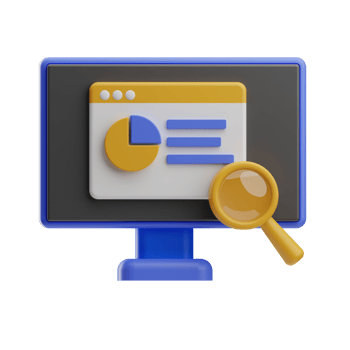 Data research 3D Illustration png