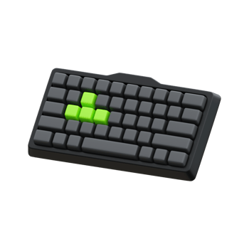 Keyboard gaming 3D Illustration png