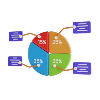 Pie chart 3D Illustration png