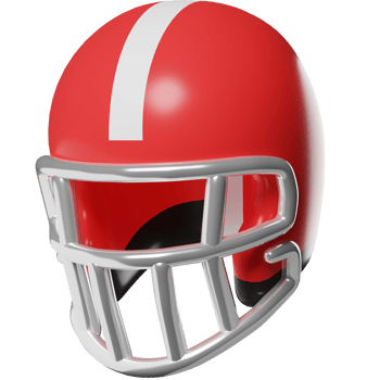 American Football helmet 3D Illustration png