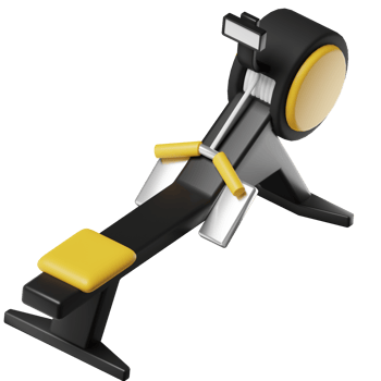Rowing machine 3D Illustration png