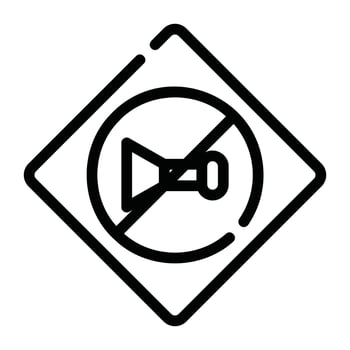 No Horn Sign vector