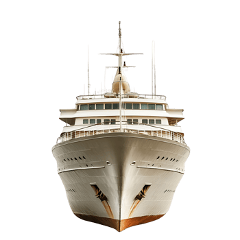 A large white ship is shown from the side png