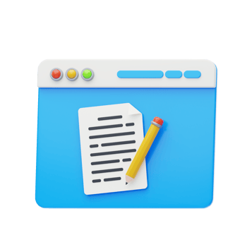 Copywriter 3D Icon. Creative writing and storytelling png