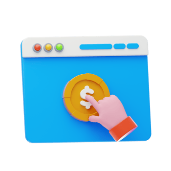 Cost Per Click 3D Icon. PPC advertising and conversion concept png