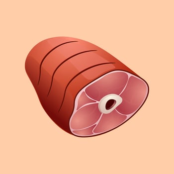 Illustration of delicious grilled meat vector