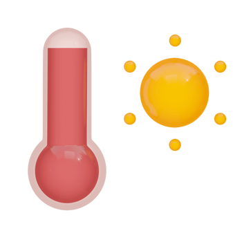 high temperature 3D Illustration png