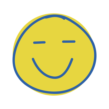 Simple relieved emoji illustration png