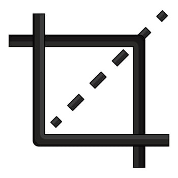 illustration of crop tool vector
