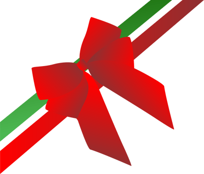 Red bow ribbon element png