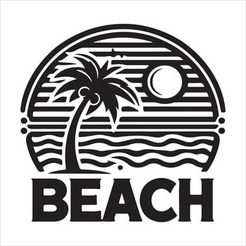 Tropical Island Sunshine Drawing vector