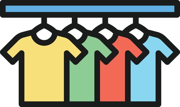 Clothing icon image. Suitable for mobile apps, web apps and print media. vector