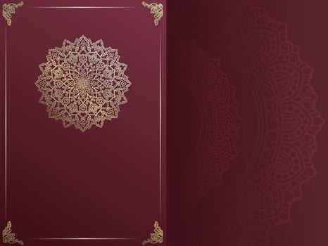 Luxury Wedding Invitation Card template with transparent pattern Arabic Islamic background vector