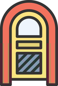 Jukebox icon image. Suitable for mobile apps, web apps and print media. vector